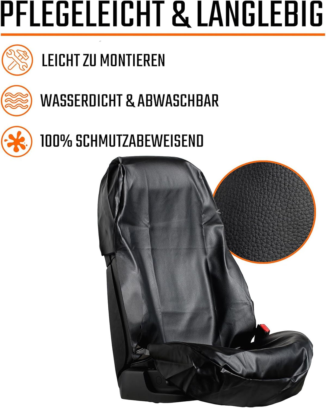 L & P Car Design 2 Stück Sitzschoner Auto Autositzschoner Vordersitze Auto Sitzbezüge Werkstatt Sitz