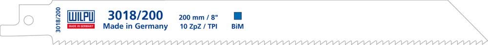 WILPU 3018/200 Säbelsägeblatt für Metall 200x19x0,9mm Z10-20 Stück 200x19x0,9mm Z10 - 20 Stück Wilpu