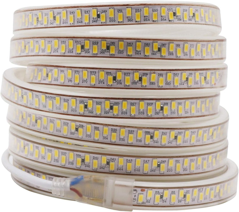 FOLGEMIR 1m LED Band Warmweiss, 5630 SMD 180 Leds/m Streifen, 220V 230V LED Strip, sehr helle Beleuc