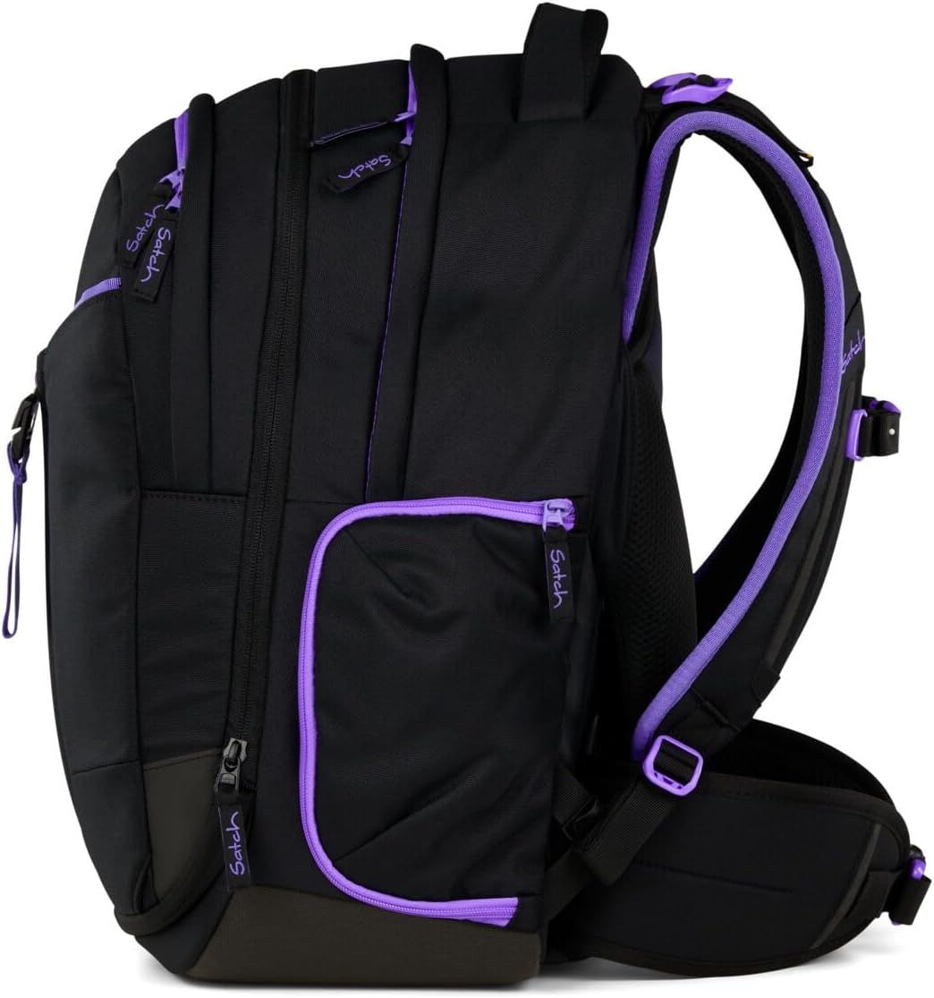 Satch Match Schulrucksack Set 3tlg. inkl. Schlamperbox und Sporttasche Purple Phantom, Purple Phanto