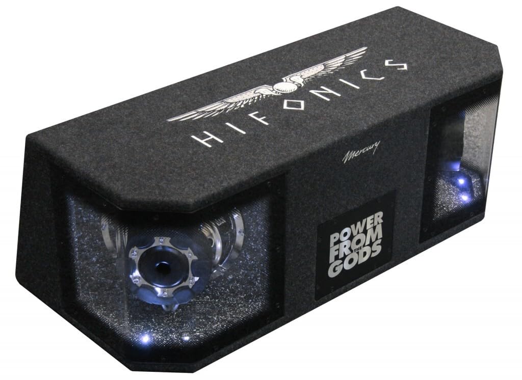 Hifonics Mercury MR8Dual - 2x20cm Gehäuse Subwoofer Flexport Skisack 200mm Doppelbass beleuchtet Kof