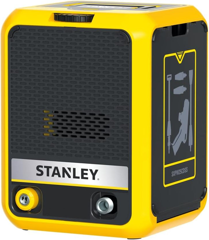 Stanley SXPW19CP Hochdruckreiniger, Kompakt, Hochdruck, für Auto und Aussenbereich des Hauses, mit B