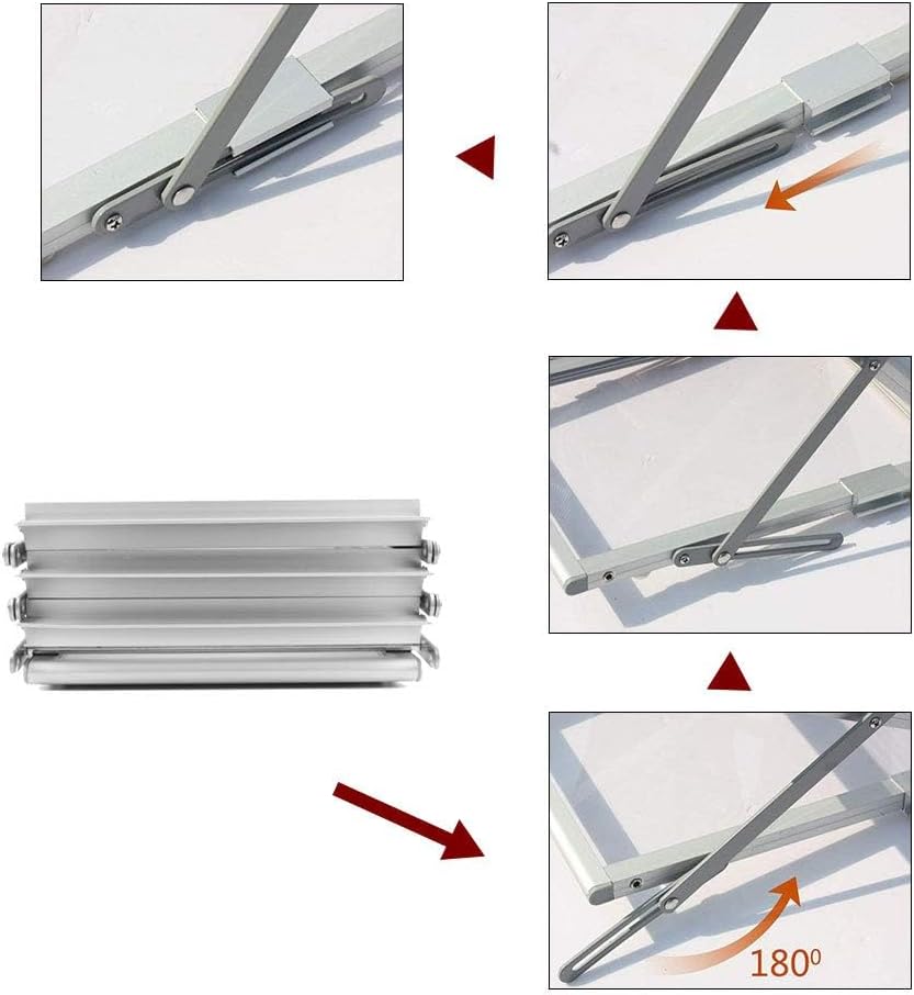 Faltbarer Prospektständer A4 Aluminium - Zeitschriftenständer, Literatur- &amp; Kataloghalter mit 6 Tasc