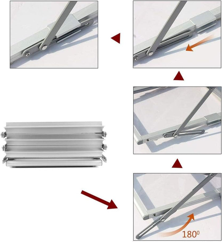 Faltbarer Prospektständer A4 Aluminium - Zeitschriftenständer, Literatur- &amp; Kataloghalter mit 6 Tasc