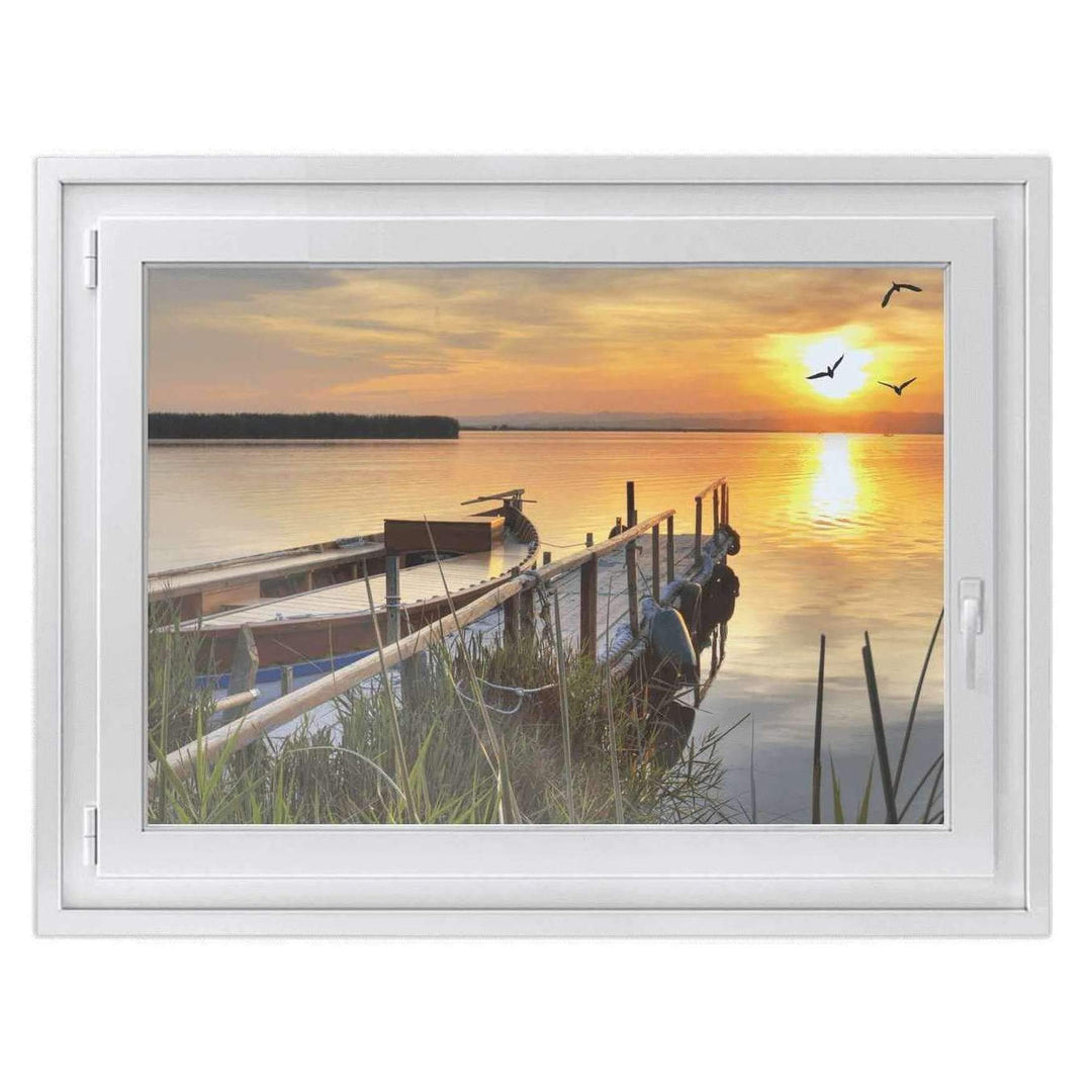 Fenster-Folie Sichtschutz I Folie für Fenster Deko - Fensterbild selbstklebend I Deko für Bad, Küche
