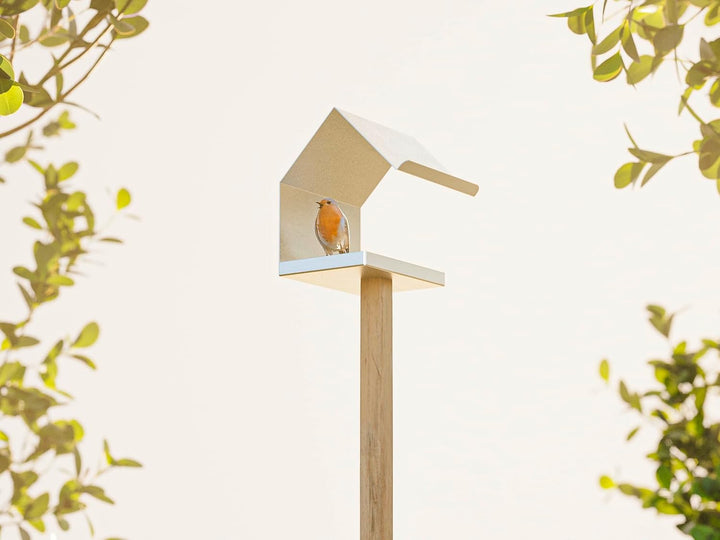 Alberts 355067 Vogelhäuschen Spitzdach | Vogelfutterhaus aus Stahl in verschiedenen Trendfarben | Vo