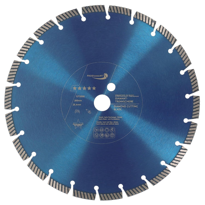 PRODIAMANT Fastcut Highspeed Diamant-Trennscheibe 300 mm x 25,4 mm für sehr harte Baustoffe wie Kalk