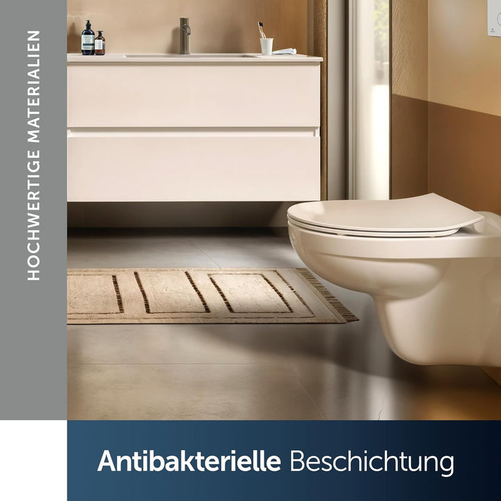 Ideal Standard Universal WC-Sitz mit Absenkautomatik (Softclose), Abnehmbarer Toilettensitz in ovale