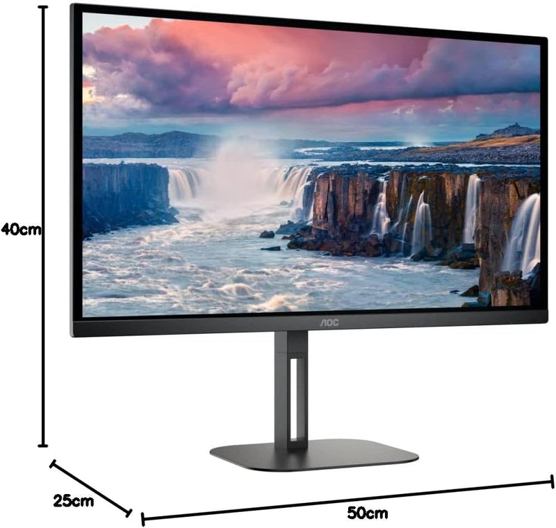 AOC Q27V5N - 27 Zoll QHD Monitor, Lautsprecher, höhenverstellbar (2560x1440, 75 Hz, DisplayPort, HDM