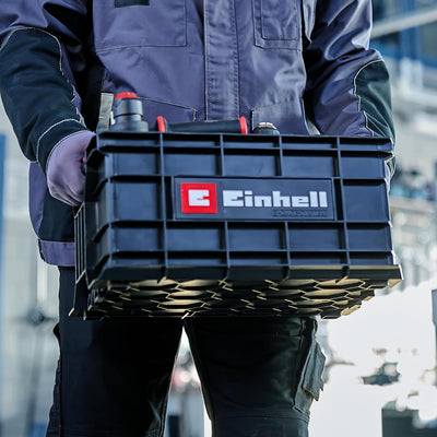 Original Einhell E-Case Werkzeugkiste (max. 90 kg, stapelbar, verriegelbar, kombinierbar mit Einhell