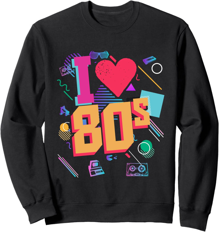 80er Jahre I love the 80s Retro Kostüm 1980s Party Kassette Sweatshirt