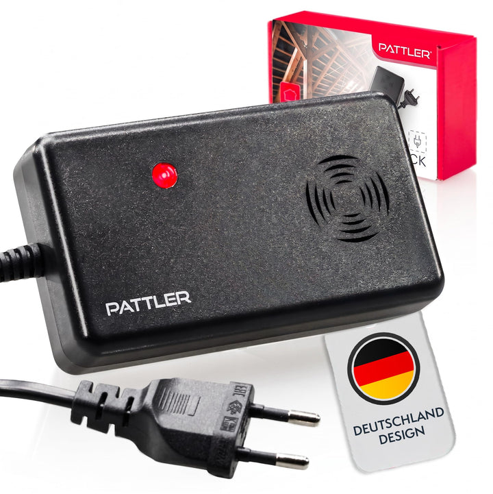 PATTLER® Marderschreck mit Stecker für 60m² - perfekt für Dachboden, Haus, Garten, Garage - Anschlus
