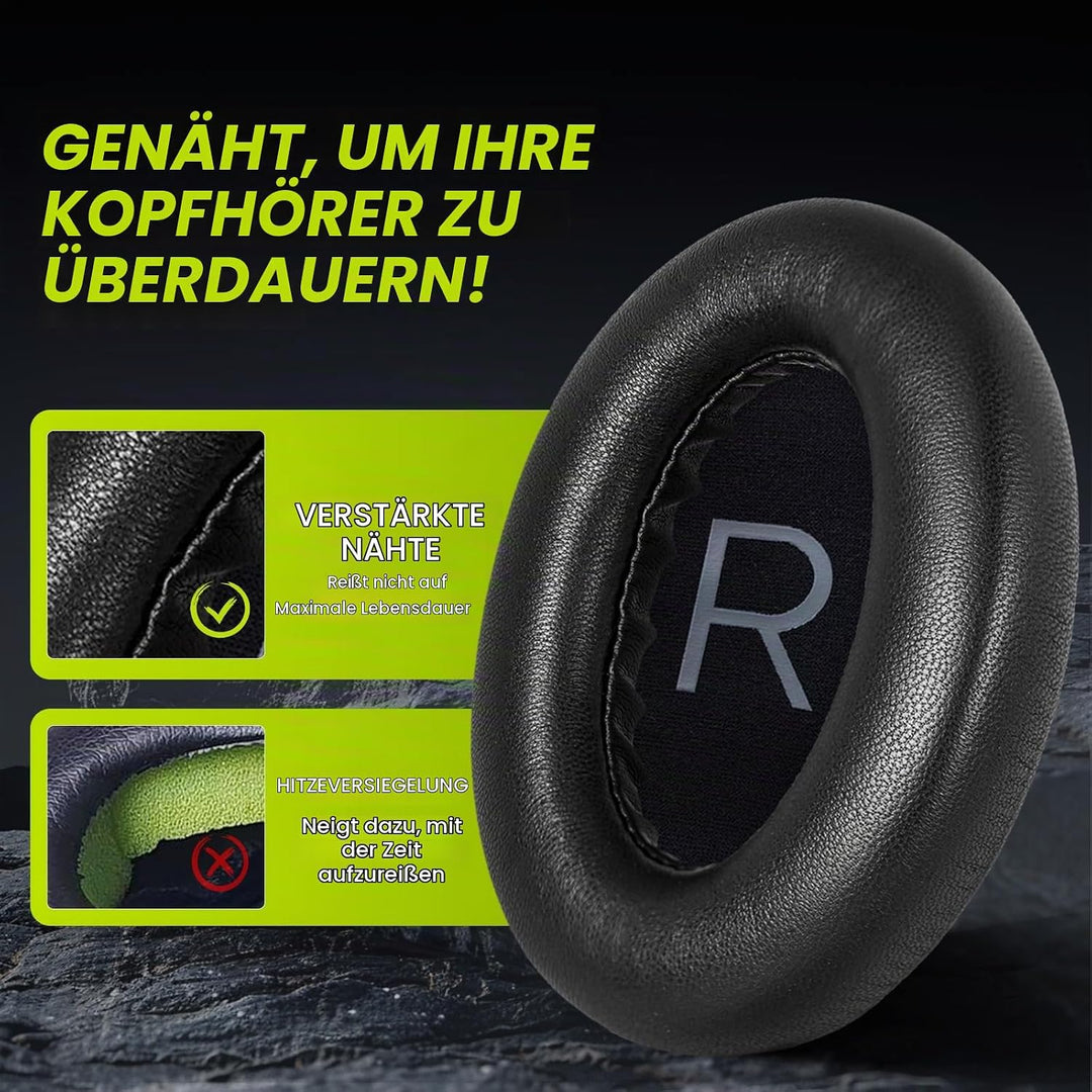 Ersatz Ohrpolster für Bose NC700 / 700 Noise Cancelling Kopfhörer, Aurivor Lammfell-Leder Ohrkissen-