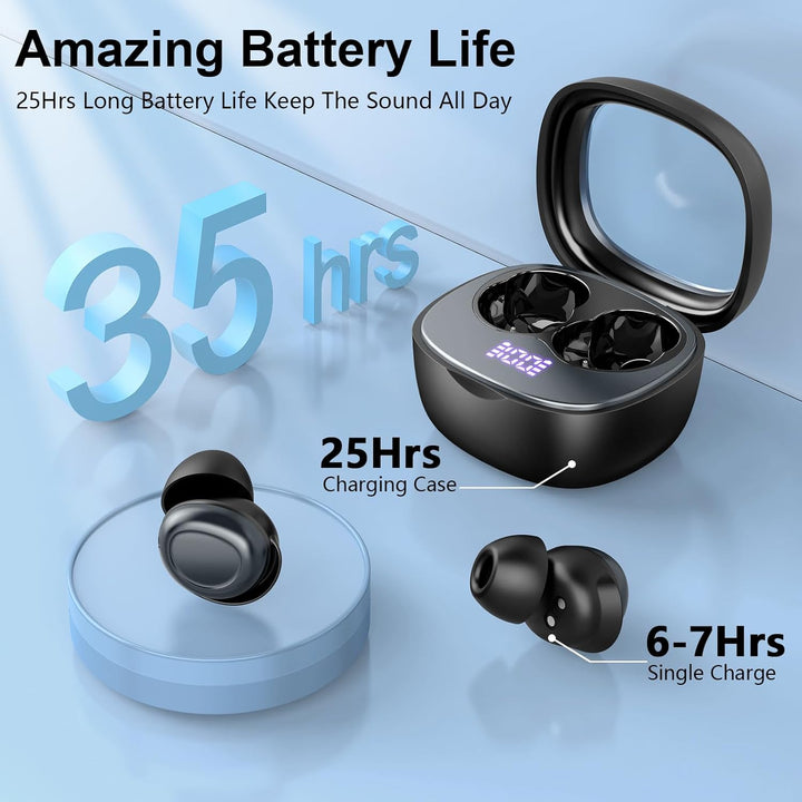 Schlafkopfhörer Bluetooth 5.4 Kopfhörer, 2026 Neue in Ear Mini Kopfhörer Kabellos mit 35 Stunden Akk