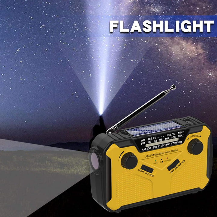 Kavolet Solar Radio, Digitales FM AM WB Kurbel Radio Outdoor Notfall Solar Handkurbel Radio Taschenl