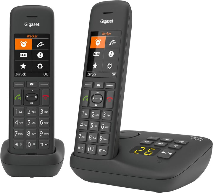 Gigaset C575A Duo, 2 Schnurlose Telefone mit Anrufbeantworter, grosses Farbdisplay mit aktueller Ben