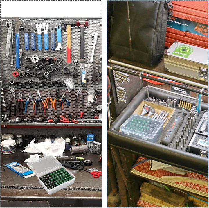 Batterie Aufbewahrungs Organizer, Dedizierten Batteriebox für 54 AAA AA Batterien, Sichere Lagerung,