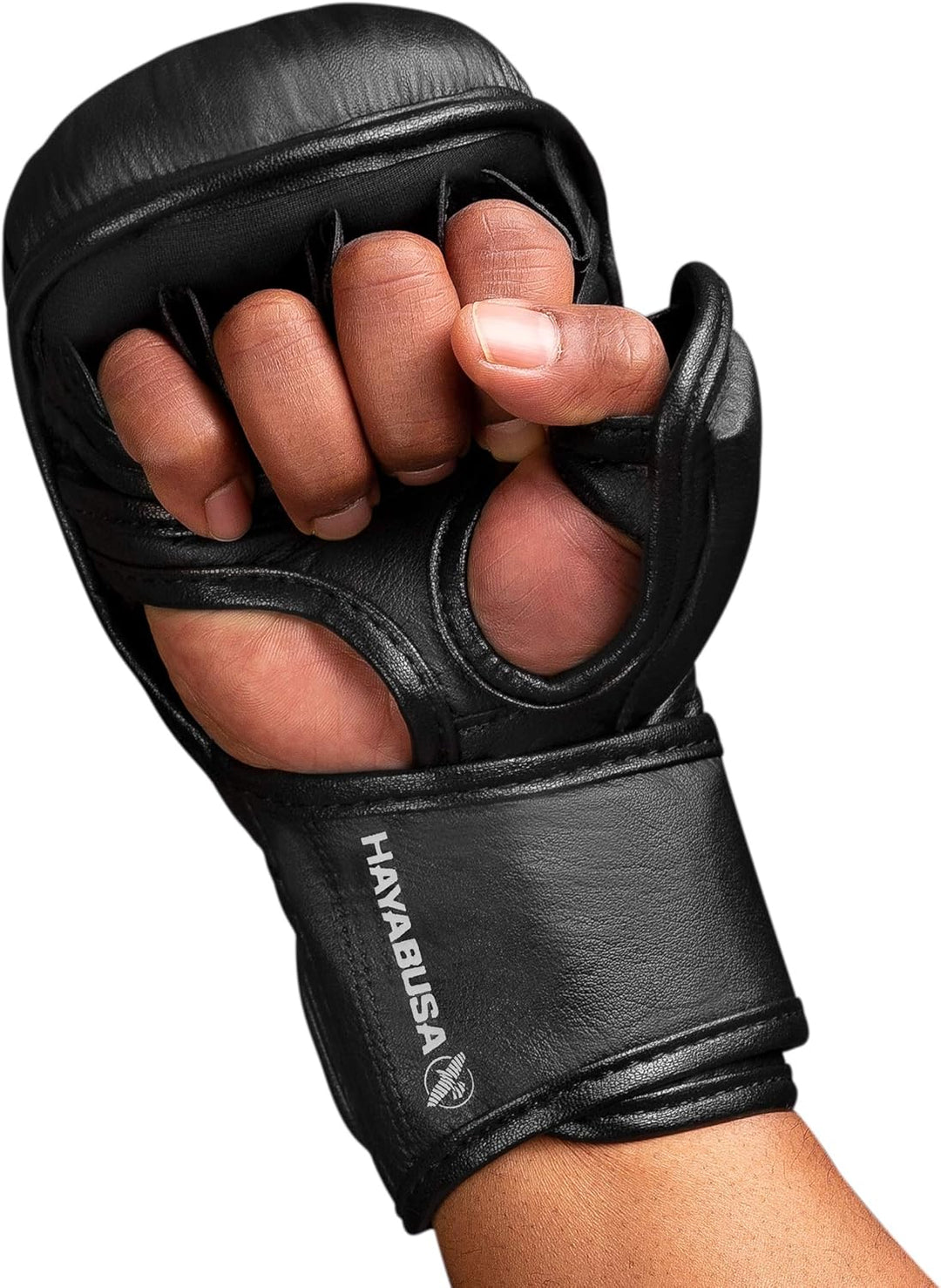Hayabusa T3 7oz MMA Hybridhandschuhe. Ideal für Kampf M Schwarz, M Schwarz