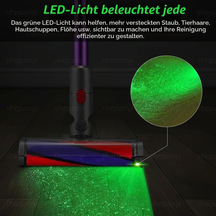 LED-beleuchtete Soft-Roller-Bodendüse, Bürstenkopf kompatibel mit Dyson V7/V8/V10/V11/V15 Staubsauge