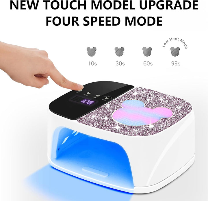Nagellampe, LED UV Lampe für Gelnägel mit 36 Lampenperlen Nagel-Phototherapie-Gerät mit Strasssteine