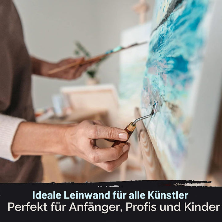 CONDA 45x60cm Leinwand zum Bemalen, 5 Stück Gestreckte Leinwand, Grosse Leinwand Aus 100% Baumwolle,