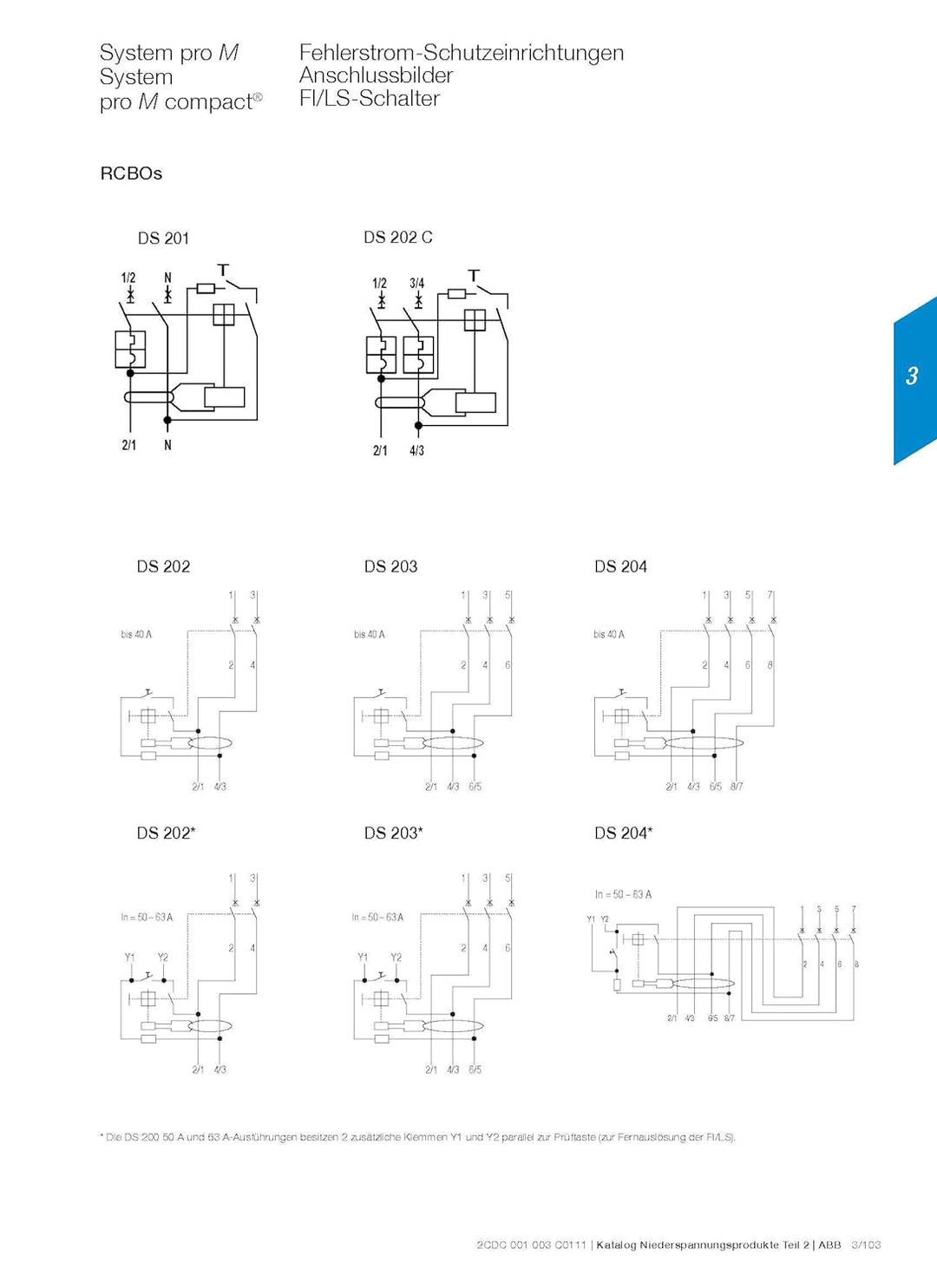ABB FI-Schutzschalter mit Sicherungsautomat FI/LS (RCBO) Typ A