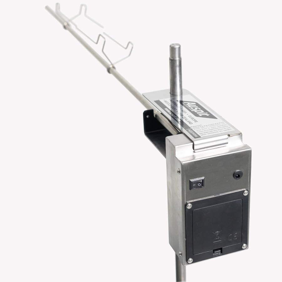 Auspit "The Little Aussie Legend" Edelstahl Set – Edelstahl Rotisserie Set für Outdoor BBQ, Autonome