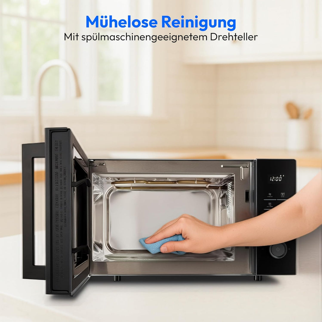 MEDION Mikrowelle mit Grill und Heissluftfritteusenfunktion (25 Liter, 900 Watt, 1.500 Watt Grill, 1