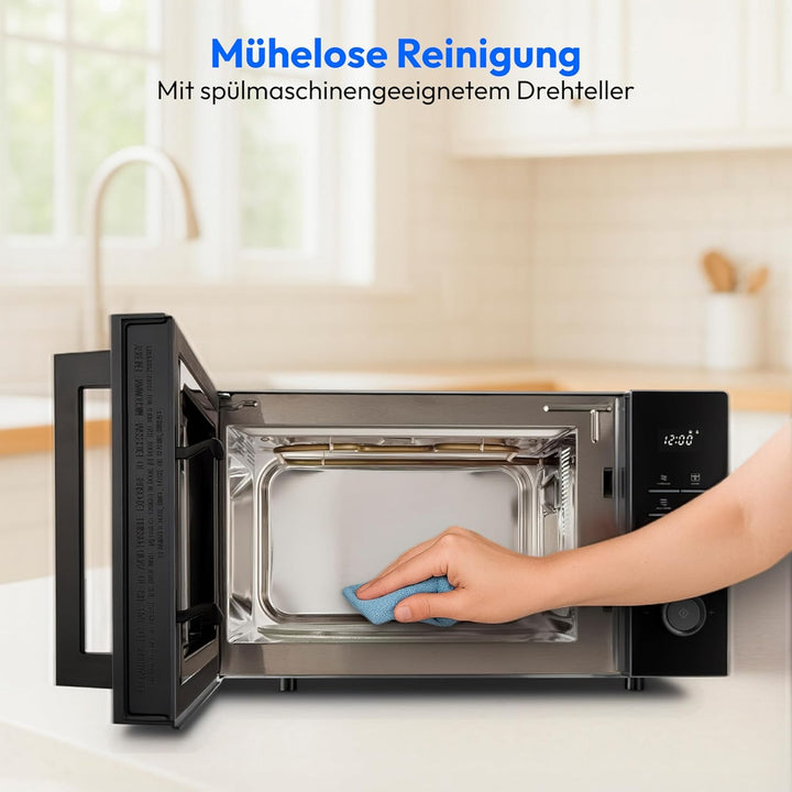 MEDION Mikrowelle mit Grill und Heissluftfritteusenfunktion (25 Liter, 900 Watt, 1.500 Watt Grill, 1