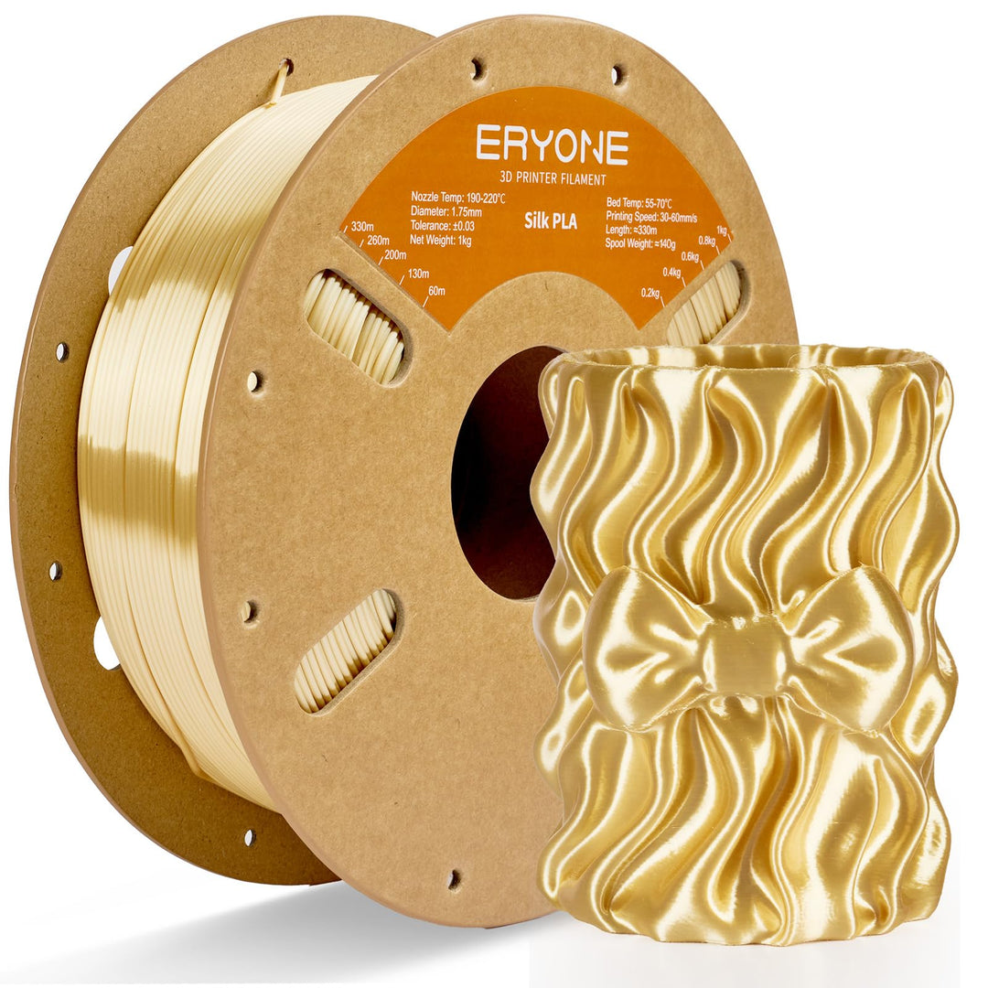ERYONE Seiden PLA Filament 1.75mm, PLA Seiden Filament für 3D Drucker, 1.75mm +/- 0,03 mm, 1kg /Spul