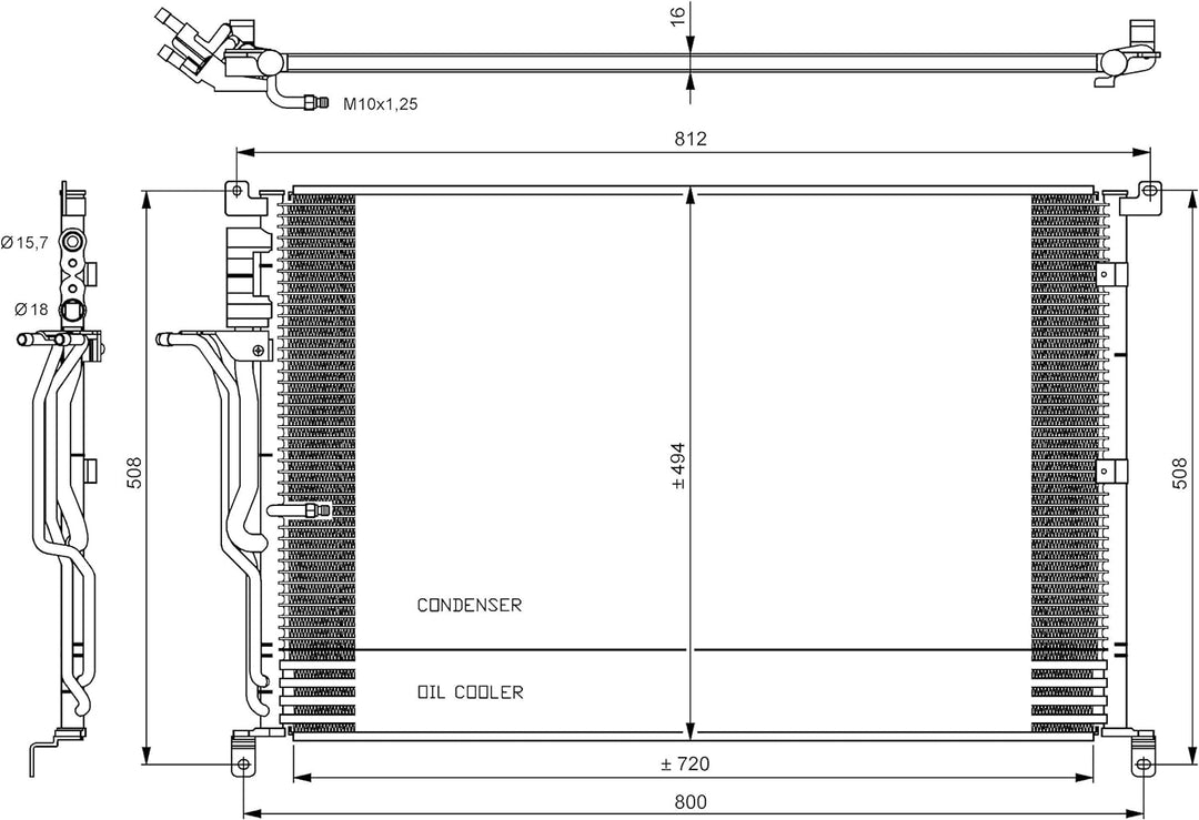 NRF 35923 Kondensator, Klimaanlage