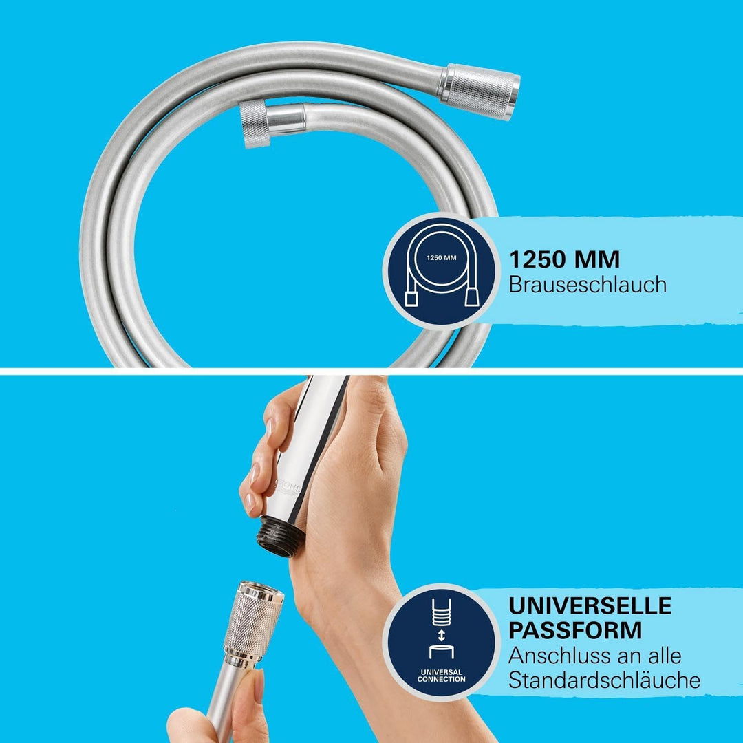 Grohe Vitalio Trigger Spray Wandhalterset 1 Strahlart, chrom, 1 Stück, 26175001 Einzelbett, Einzelbe