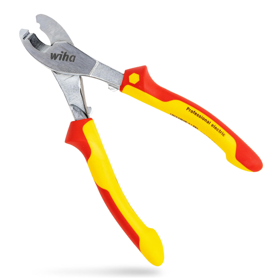 Wiha Kabelschneider Professional electric mit ein- und ausschaltbarer Öffnungsfeder I 180 mm, 7" I V