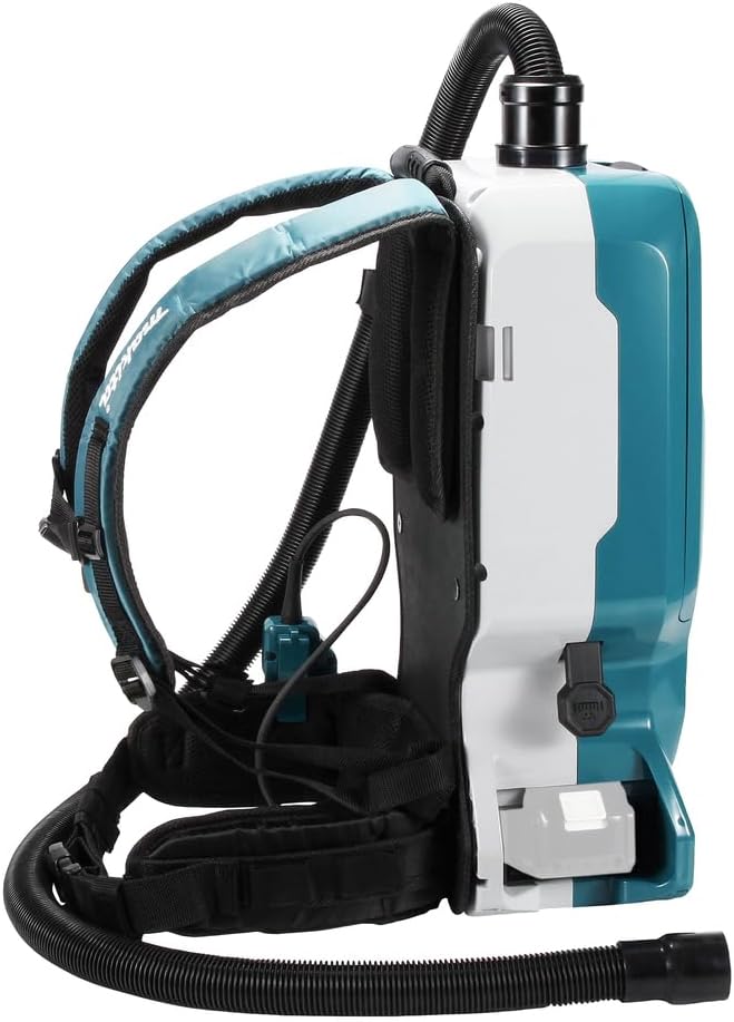 Makita DVC665ZU, Rucksackstaubsauger 2x18 V mit Bluetooth (ohne Akku, ohne Ladegerät), Blau