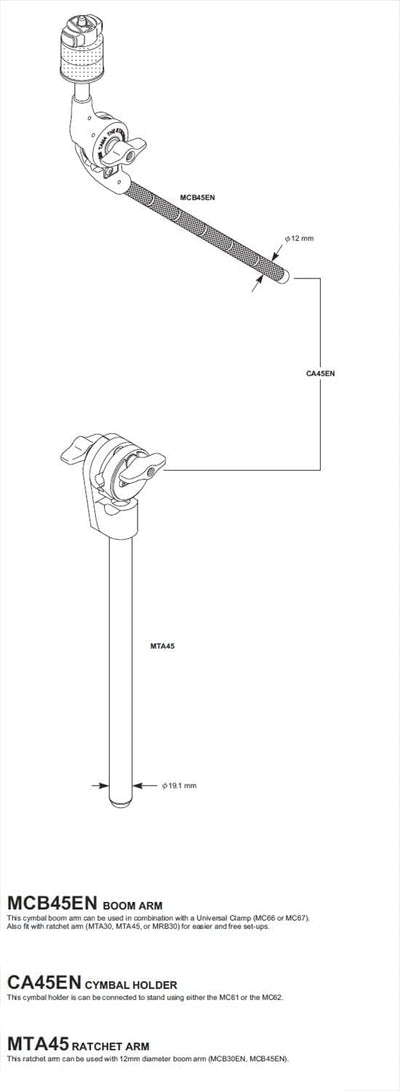 Tama MCB45EN Boom Arm, Long