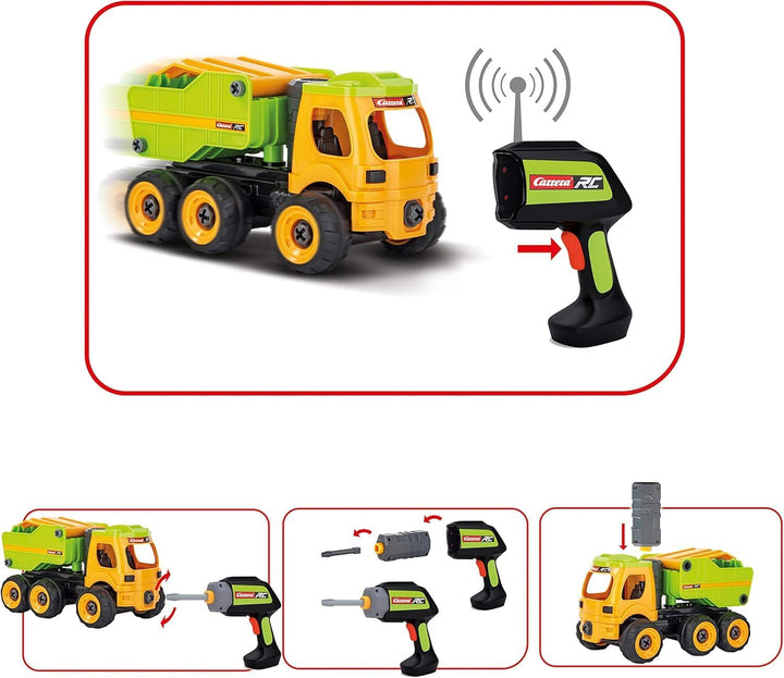 Carrera RC First Truck – Baustellenfahrzeug /Dump Truck mit Controller I Ferngesteuertes Auto ab 3 J