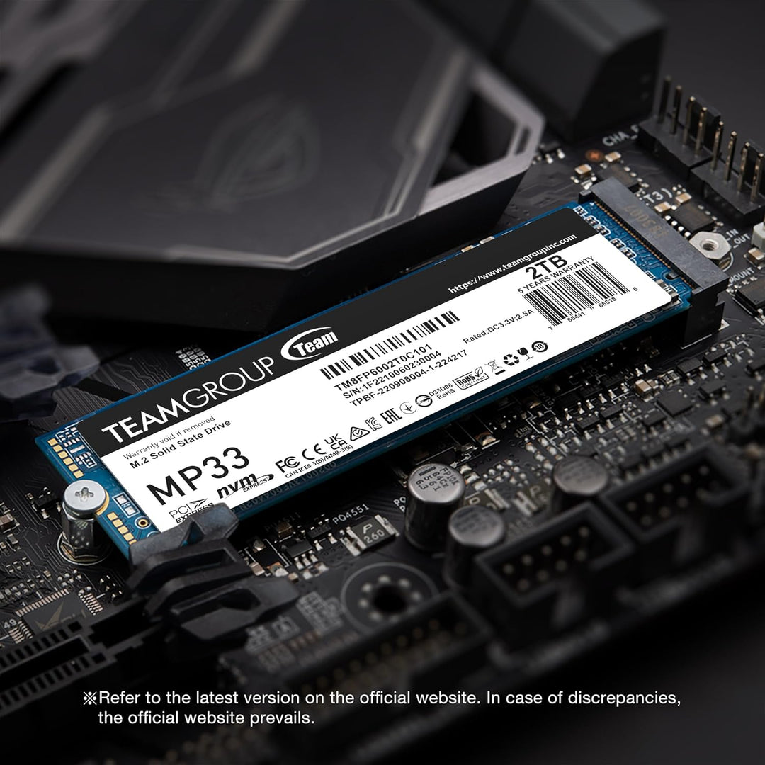 Team Group MP33 2TB PCIE GEN3 X4 NVME M.2 SSD 1800/1500 MB/S One size Classic