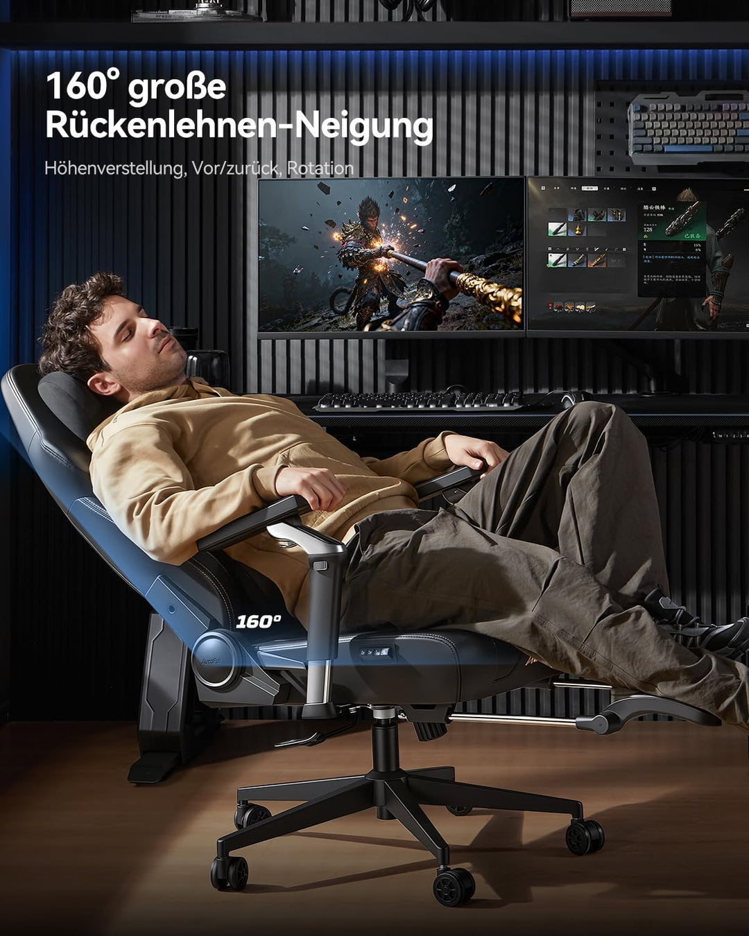 AutoFull M6 Ultra 2.0 Gaming Stuhl | Gaming Chiar Ergonomisch – Weltweit Erster mit Belüftung & Heiz