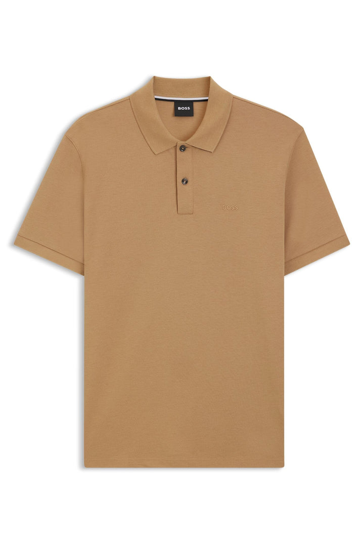 BOSS Herren Pallas Pallas Poloshirt aus Baumwoll-Piqué mit Logo-Details XXL Mittel Beige260, XXL Mit