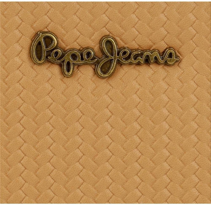 Pepe Jeans Lena Geldbörse mit Kartenhalter Braun 19,5x10x2 cm Kunstleder Braun Aktentasche, Braun Ak