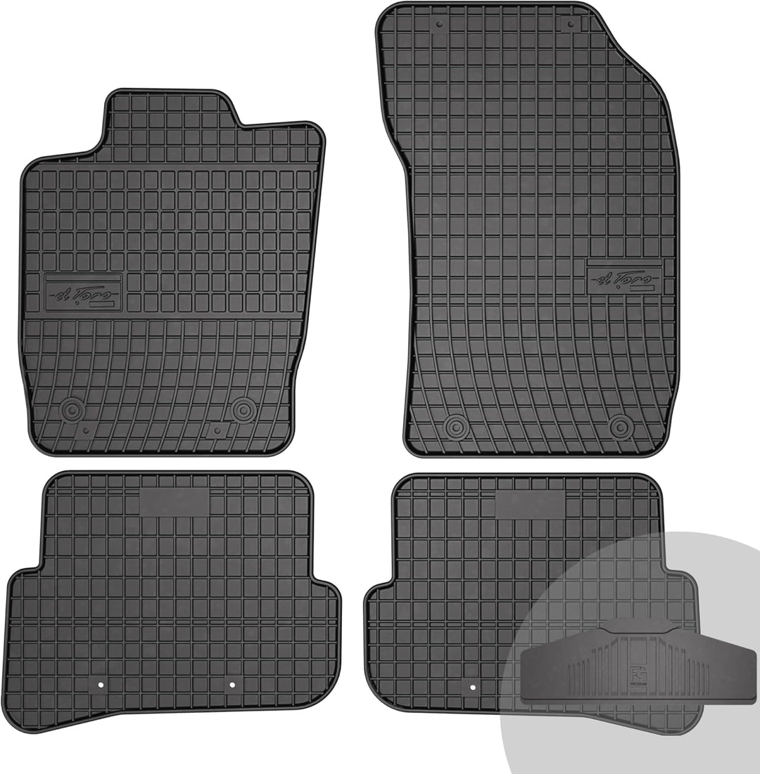 FROGUM EL Toro Gummimatten Ganzjähriges-Set von Autofussmatte Auto Fussmatten für Audi A1 2010-2018