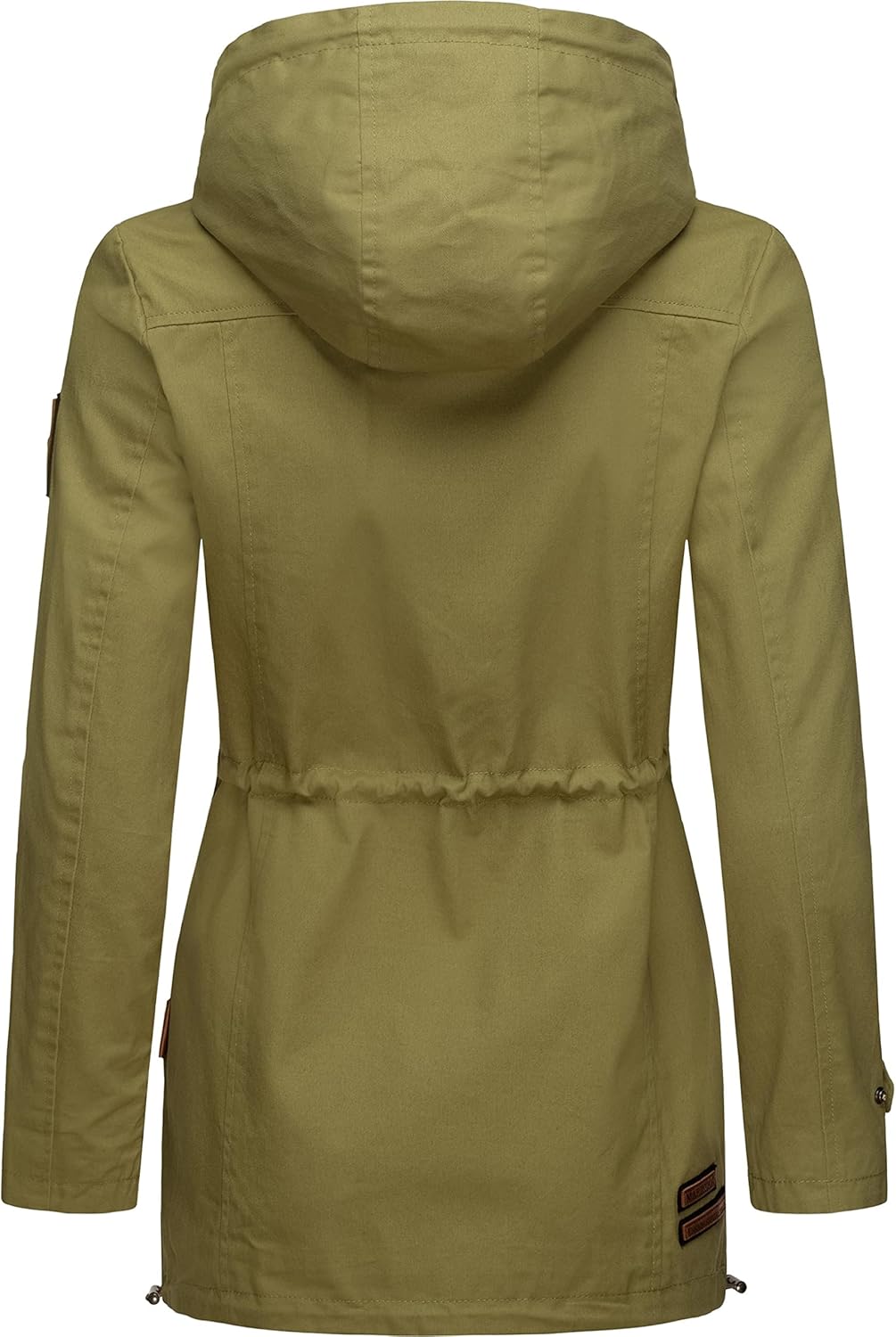 MARIKOO Damen leichte Übergangsjacke Baumwoll-Parka mit Kapuze Nyokoo XS-XXL S Grün, S Grün
