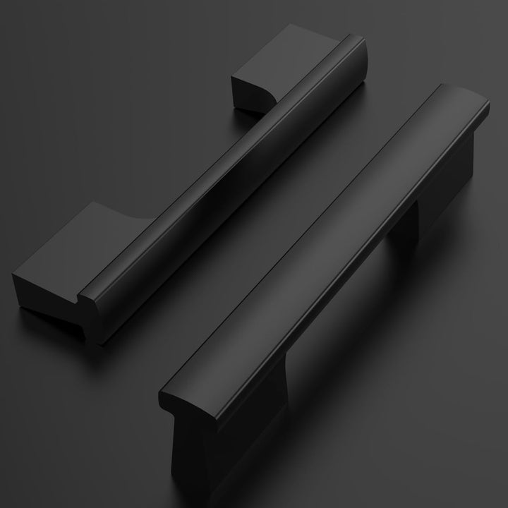 Amerdeco 10 Stück Möbelgriffe Schwarz, 96mm Lochabstand, Aluminiumlegierung Schubladengriffe & Schra