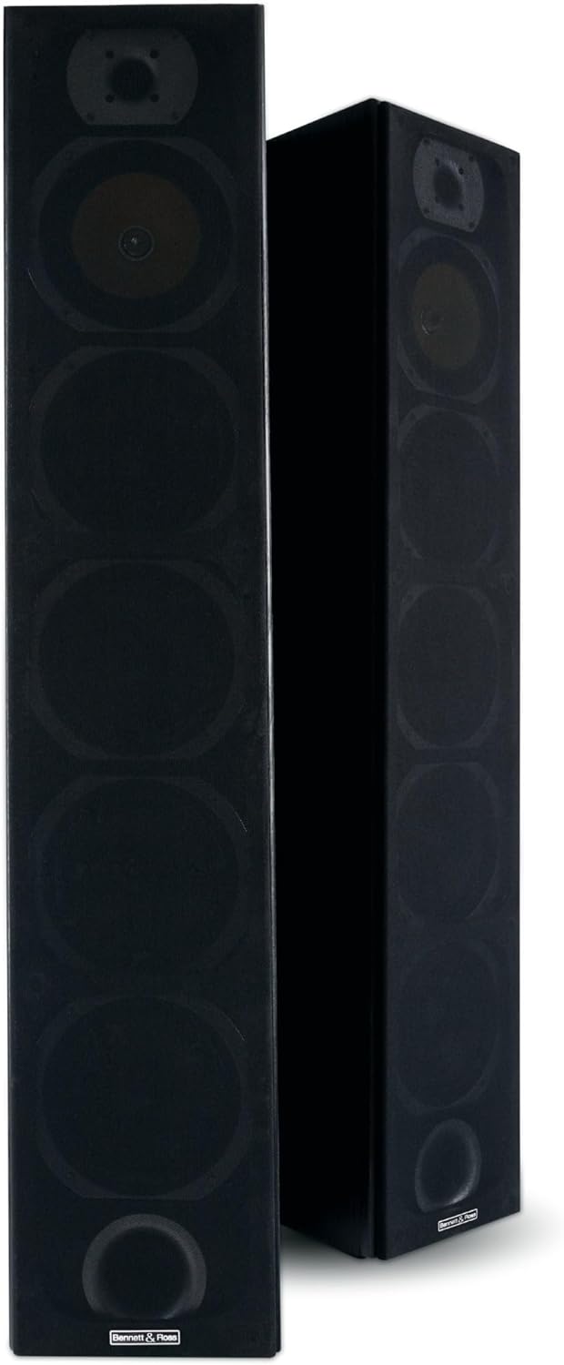 Bennett & Ross Exosphere 4-Wege HiFi Standlautsprecher Paar (200W RMS, 6,5" Subwoofer, 6,5" Tieftöne