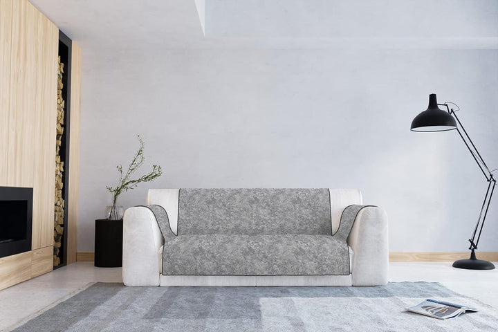 Italian Bed Linen “Glamour” rutschfest Sofa Abdeckung, Dunkel grau, 2 Plätze 2 Plätze Dunkel Grau, 2