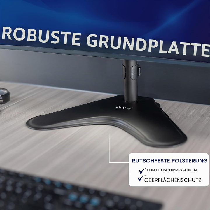 VIVO Stand-V002L Ständer für 2 Bildschirme bis zu 76,2 cm (30 Zoll) vertikal Vertikale Anordnung., V
