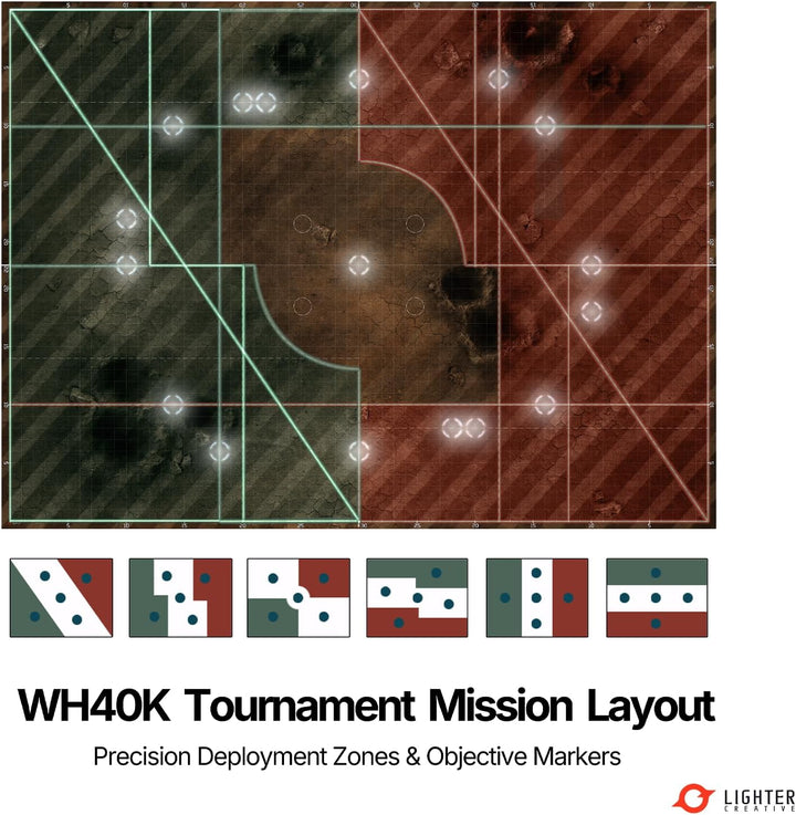 Spielmatte 44 x 60 Matte für WH40K Pariah Nexus, 112 x 152 cm, aus Kunstleder, 1,1 mm Dick - Doomsda