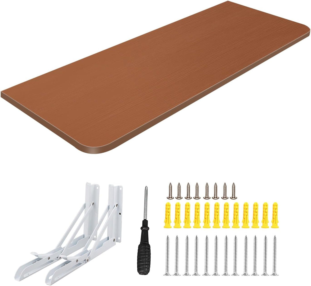 Supfine Klappbarer Wandtisch aus Holz, klappbarer Wandschreibtisch mit Halterungen, Esstische, multi