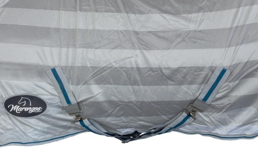 Marengos - Fliegendecke mit Kreuzgurt Economic | Schutz vor Insekten & Plagegeistern | Ekzemerdecke