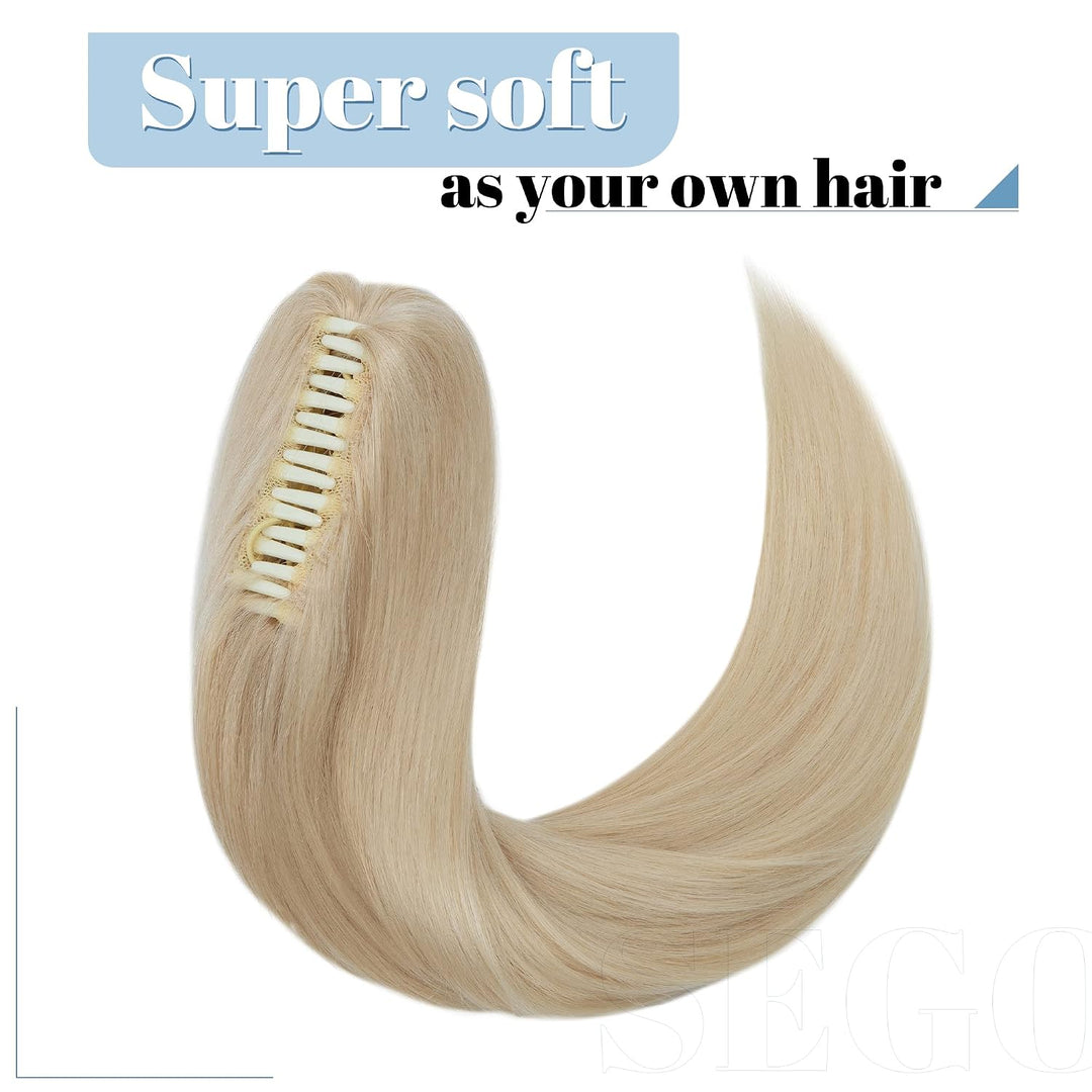 SEGO Ponytail Extension Echthaar Pferdeschwanz Zopf Clip in Haarteil Haarverlängerung 100% Remy Haar
